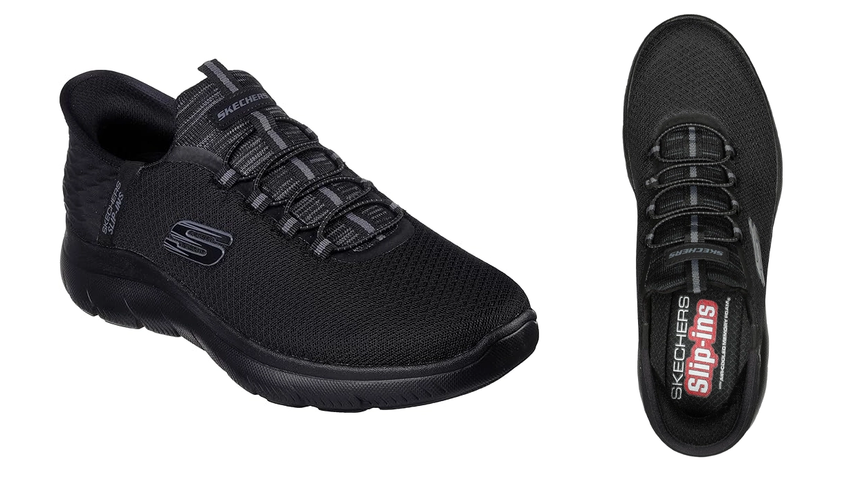 zapatillas Skechers Summits High Range Slip-ins en color negro