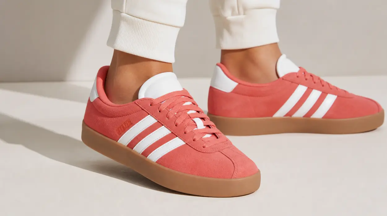 Zapatillas Adidas VL Court 3.0 escarlata para mujer