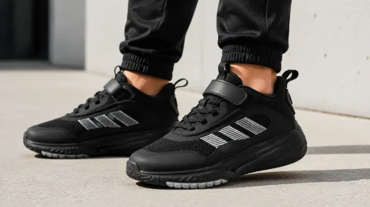 Zapatillas adidas Ownthegame 3.0 para niños, color negro y blanco