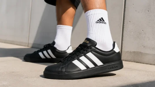 Zapatillas Adidas para hombre Streettalk, negras y blancas