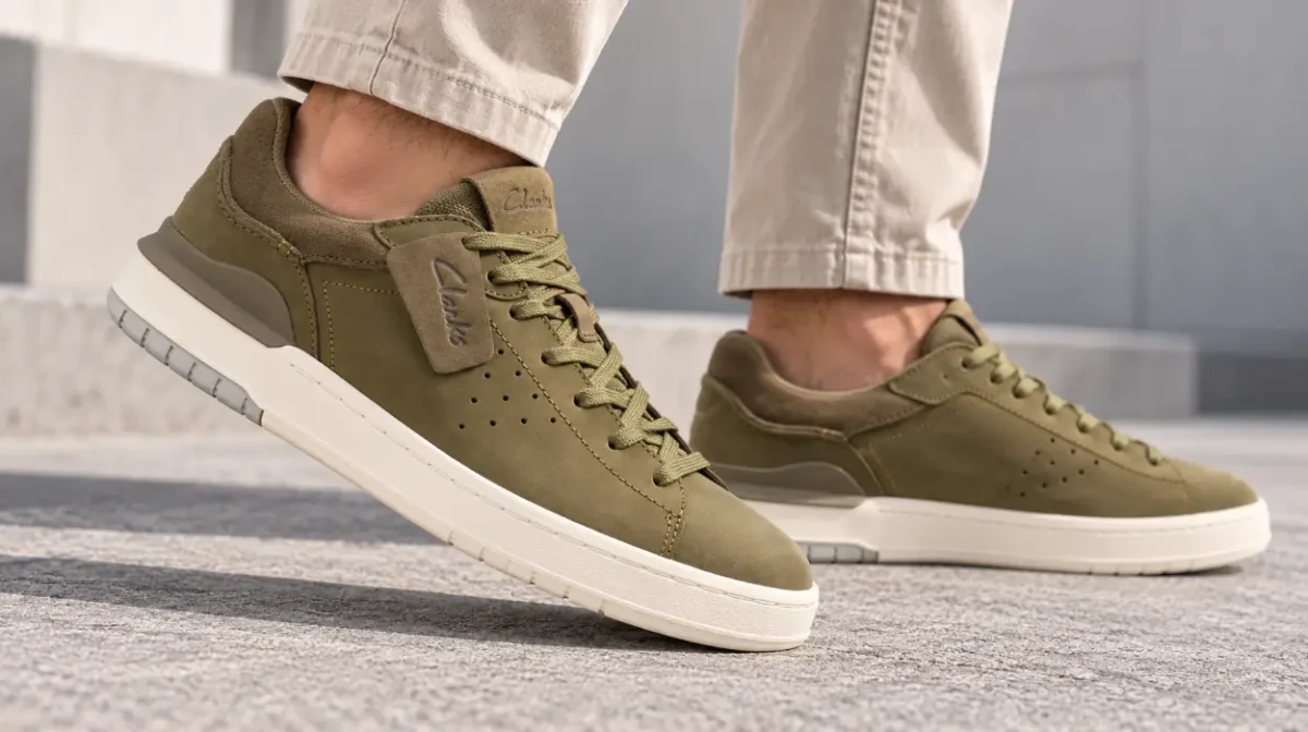 Zapatillas Clarks Courtlite2 Run de nobuk para hombre