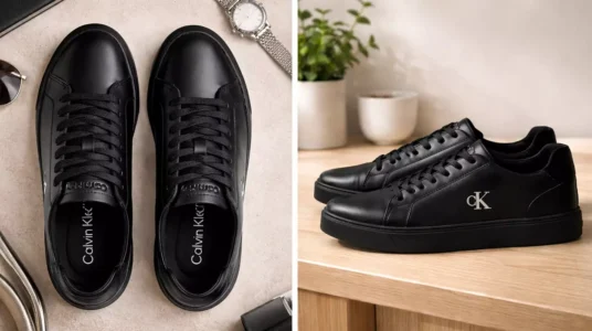 Zapatillas de piel Calvin Klein Classic Cupsole Laceup LTH para hombre