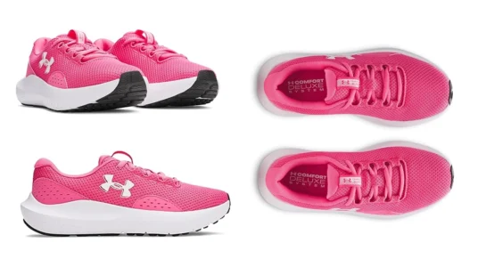 zapatillas de running Under Armour Charged Surge 4 en color rosa