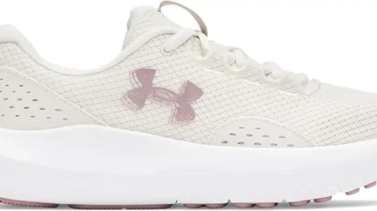 Chollo Zapatillas de running Under Armour UA W Charged Surge 4 blanco y rosa para mujer