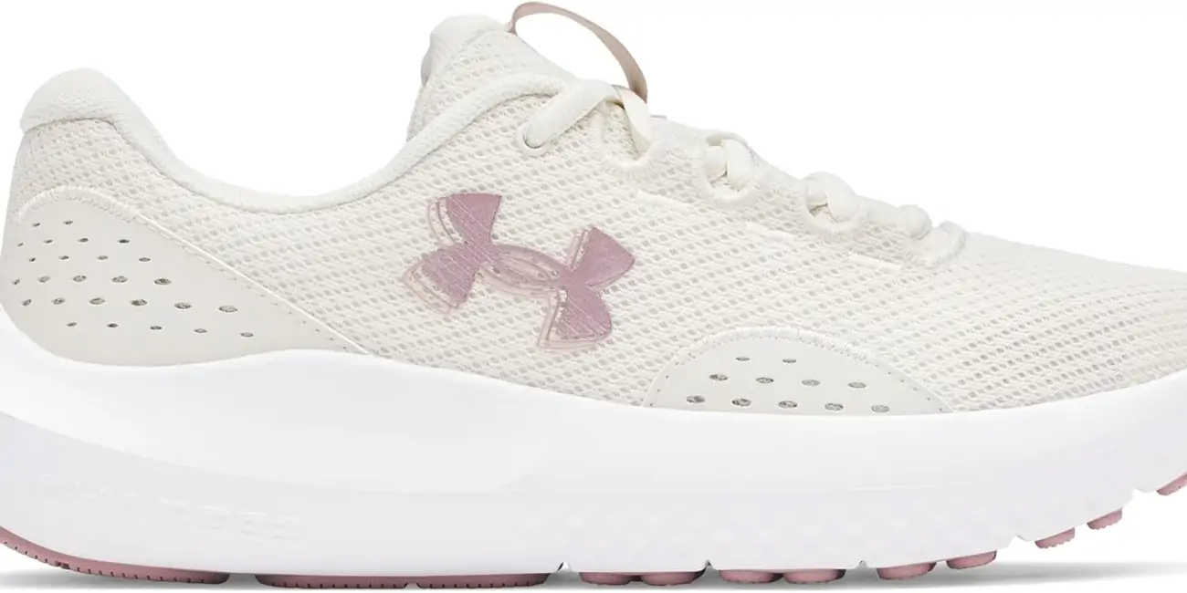 Zapatillas de running Under Armour UA W Charged Surge 4 blanco y rosa para mujer