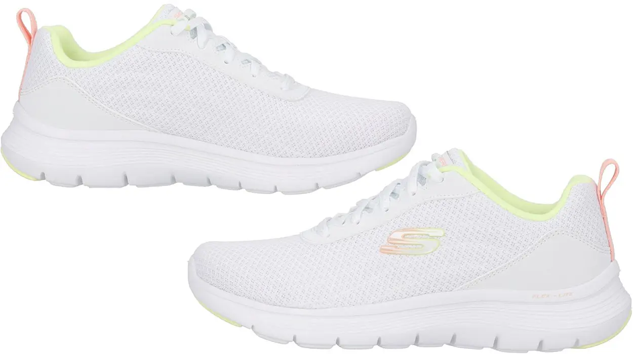 Zapatillas de deporte Skechers Flex Appeal 5.0 blancas para mujer baratas