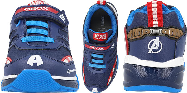 Zapatillas Geox Bayonyc Capitán América para niños baratas