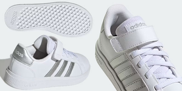 Zapatillas infantiles Adidas Grand Court Elastic Lace Top Strap baratas