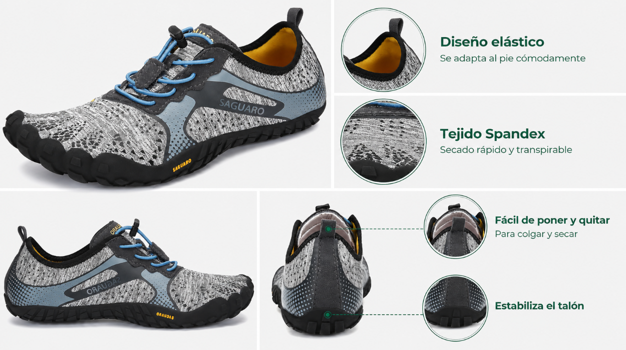 Zapatillas minimalistas SAGUARO Barefoot unisex con suela Zero Drop y Wide Toe Box