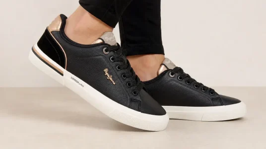 Zapatillas Pepe Jeans Kenton Campus W para mujer negras