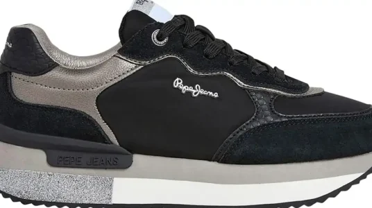 Chollo Zapatillas Pepe Jeans Rusper Glam de piel para mujer