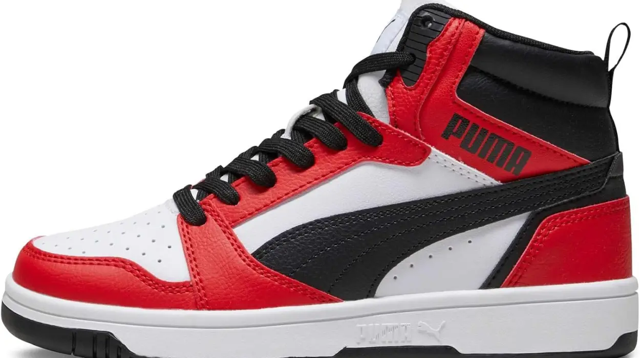 Zapatillas altas Puma Rebound V6 Mid Jr unisex para niños