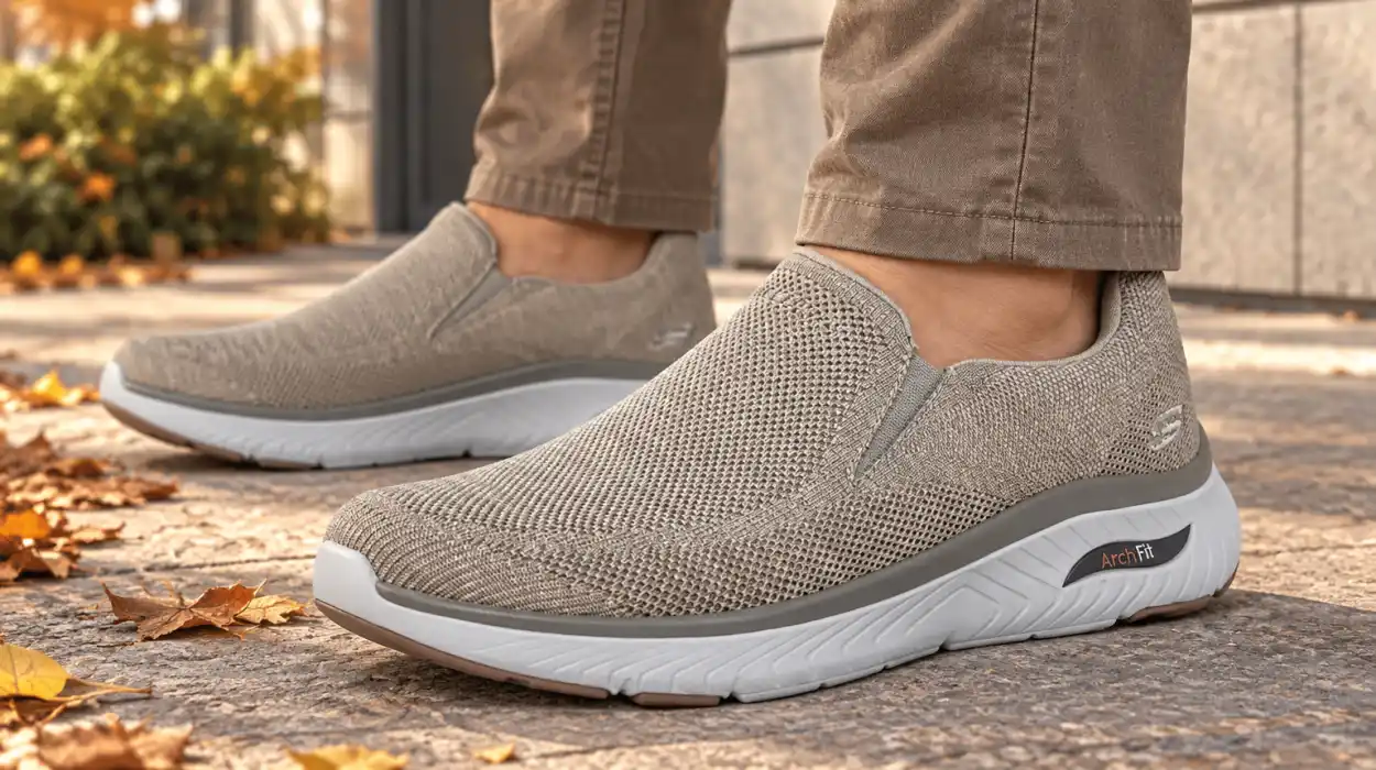 Zapatillas Skechers Arch Fit Crosser Locke con soporte de arco para hombre