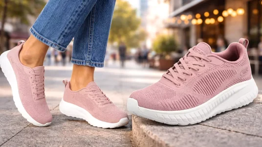 zapatillas Skechers Bobs Squad Chaos Face Off rosas para mujer baratas