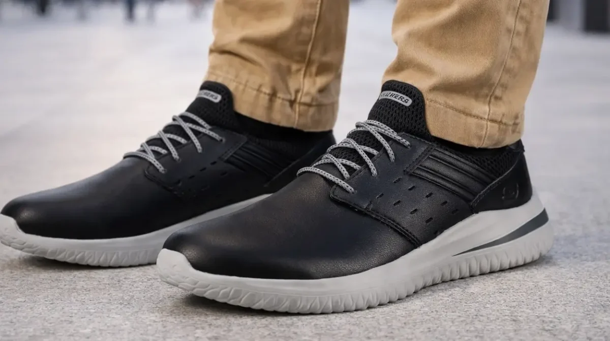 Estas Skechers Delson 3.0 Ezra de diseño Oxford con amortiguación Goga Mat encajarán en todos tus looks
