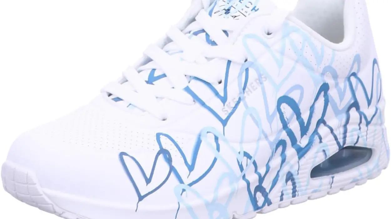 Zapatillas Skechers Mujer Uno Spread The Love en blanco y azul