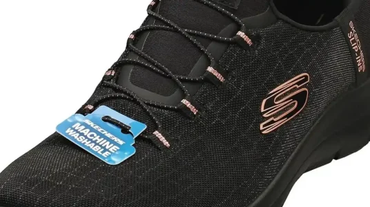 Chollo zapatillas skechers slip-ins summits classy night black rose