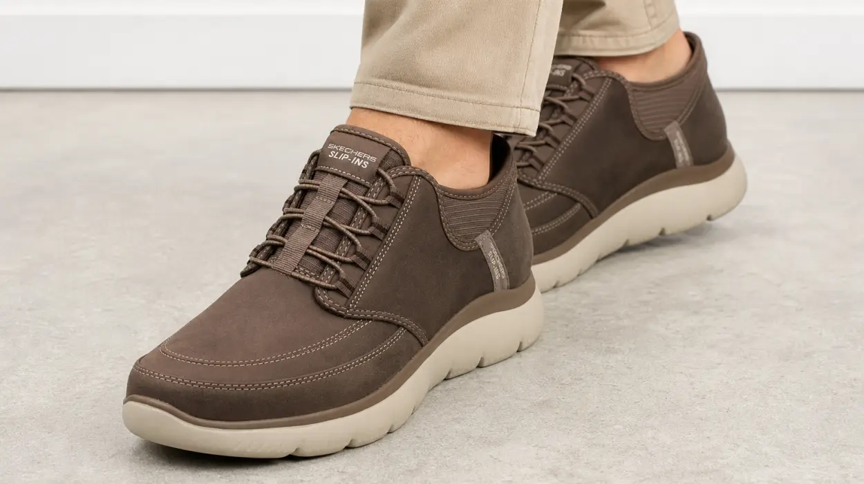 Zapatillas Skechers Summits Siegul Slip-In para hombre, sin cordones y con plantilla viscoelástica