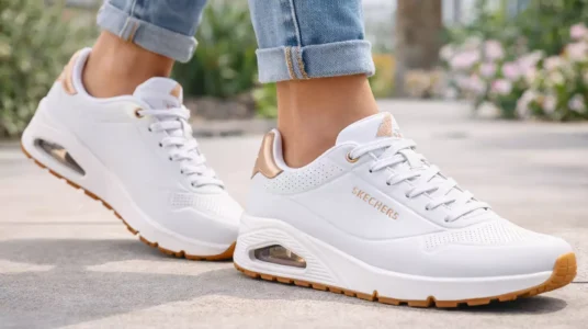 zapatillas Skechers Uno Golden Air blancas para mujer