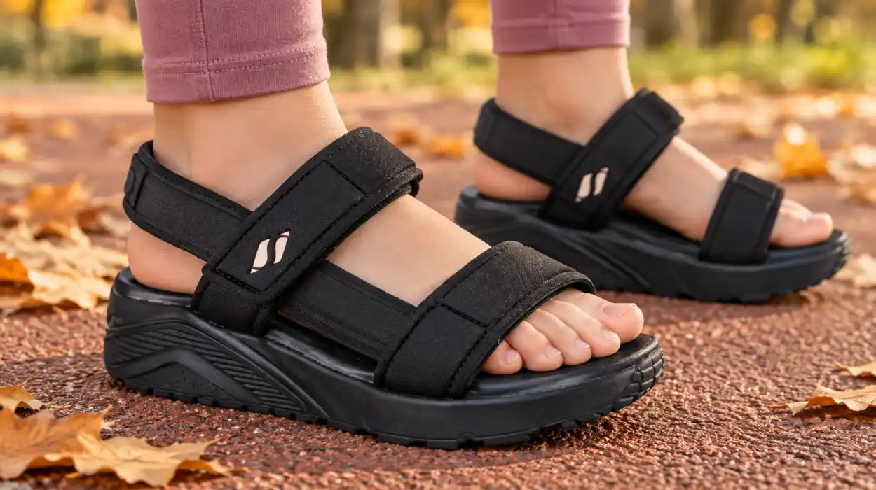 Sandalias deportivas Skechers UNO Lite para niñas con cierre fácil