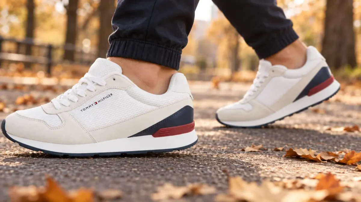 Zapatillas Tommy Hilfiger Runner para hombre con suela EVA y mesh de piel