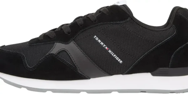 Chollo zapatillas tommy hilfiger runner icon mix negras para hombre