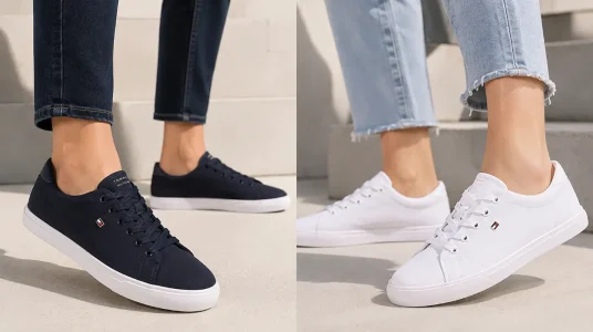 Zapatillas Tommy Hilfiger TH Low Profile Vulc Canvas para mujer, color azul