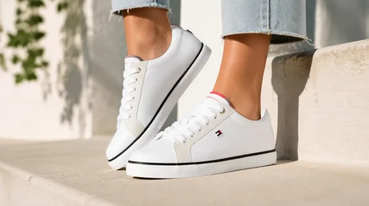 Zapatillas bajas Tommy Hilfiger TH Low Vulc FW0FW09390 para mujer en azul