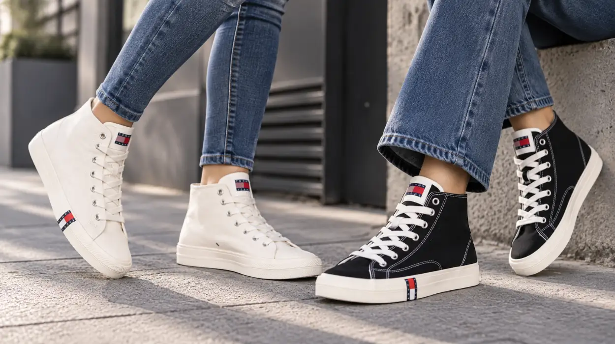Zapatillas Tommy Jeans Archive Mid Top para mujer con suela de plataforma