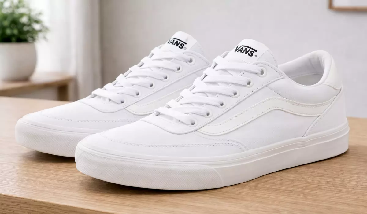 Zapatillas Vans Brooklyn LS de piel blancas para hombre