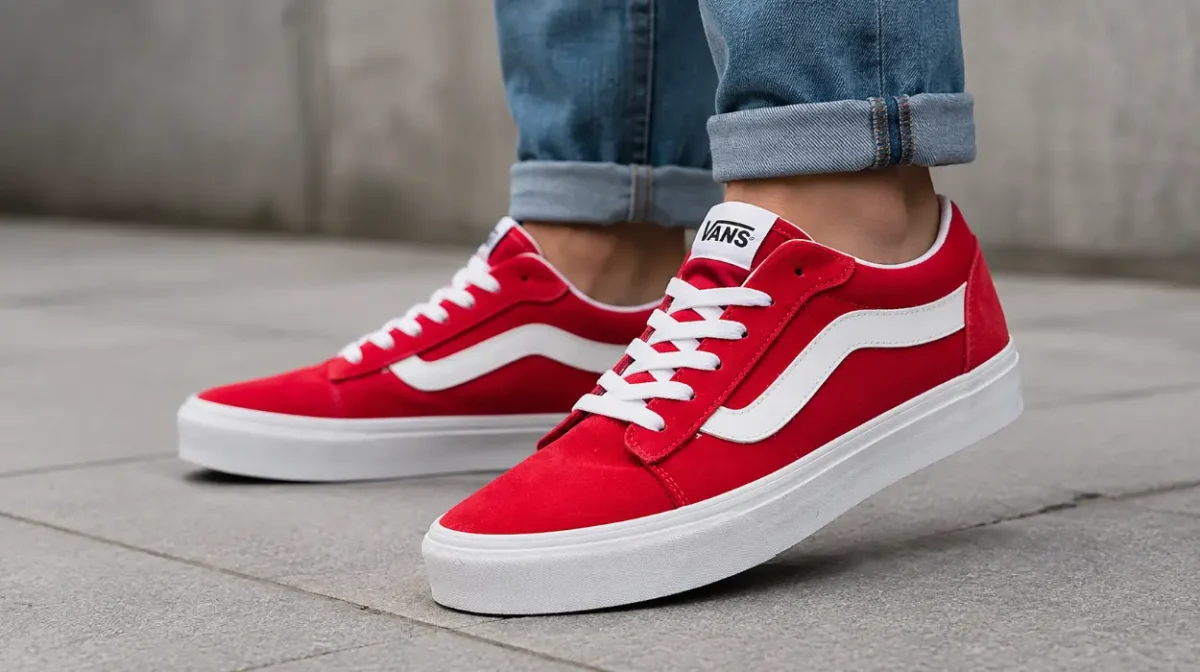 Zapatillas Vans Vero LS de ante para hombre en color rojo