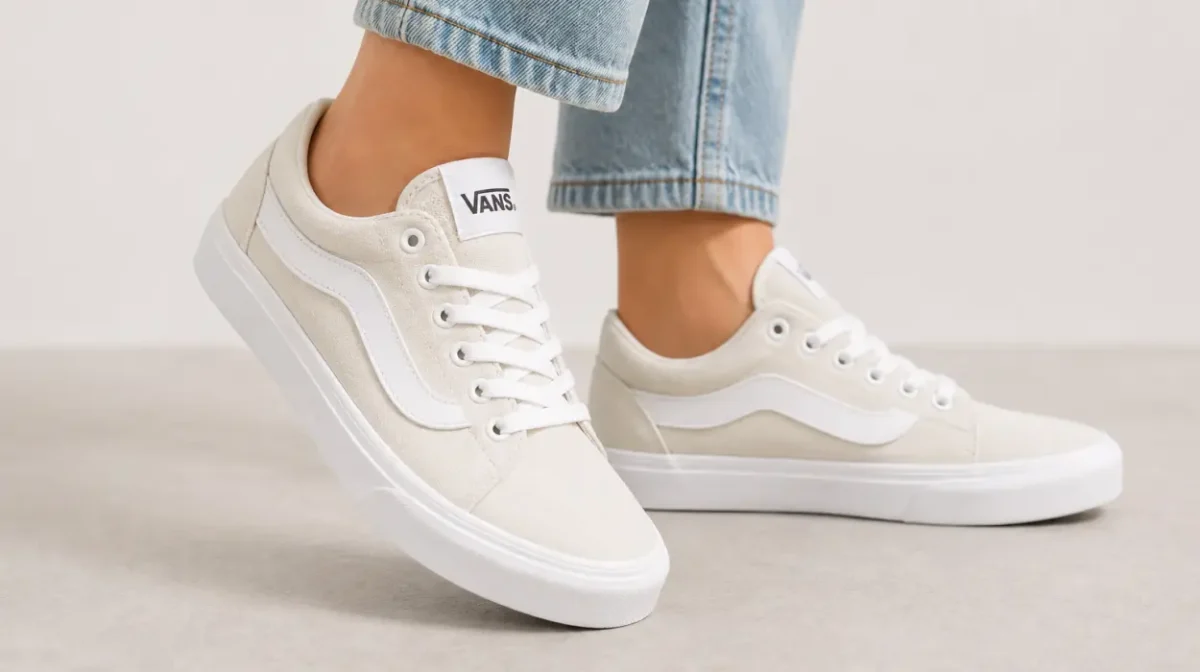 Zapatillas Vans Vero LS clásicas para mujer en color beige