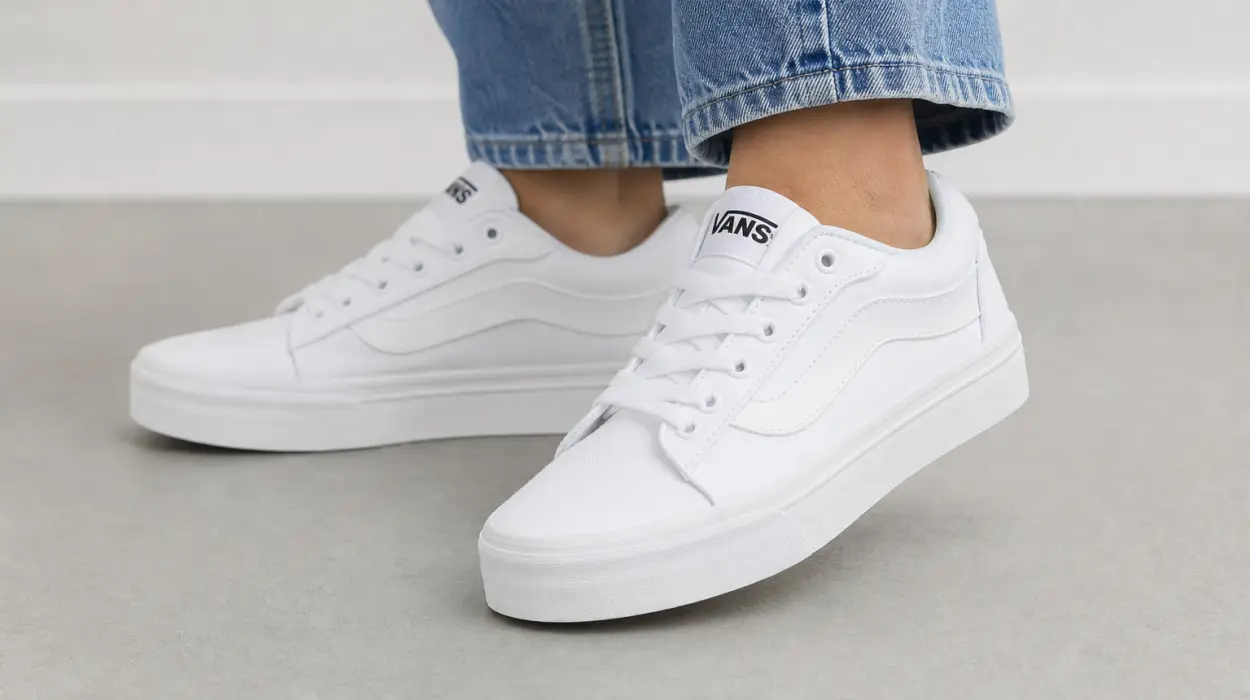 Zapatillas Vans Vero LS de lona blanca infantiles unisex