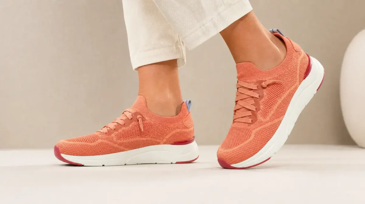 Zapatillas Walk in Pitas Cue para mujer, sin cordones y con plantilla Memory Foam