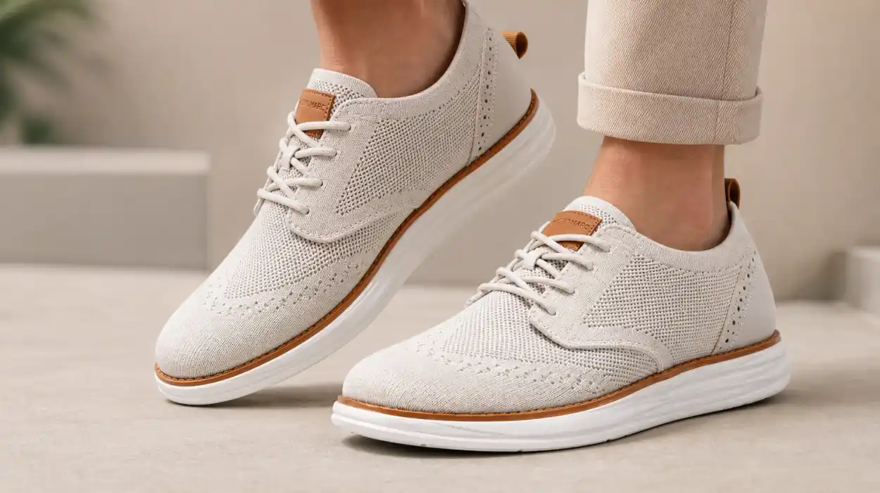 Zapatos Oxford Bruno Marc con cordones y diseño transpirable para hombre