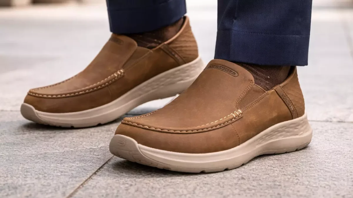 Zapatos Skechers Parson-Oswin Slip-In desert leather para hombre