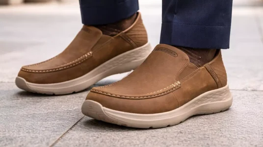 Zapatos Skechers Parson-Oswin Slip-In desert leather para hombre