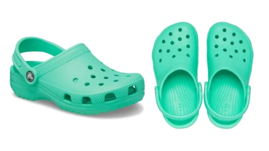 zuecos Crocs Classic Clog T en color verde para niños