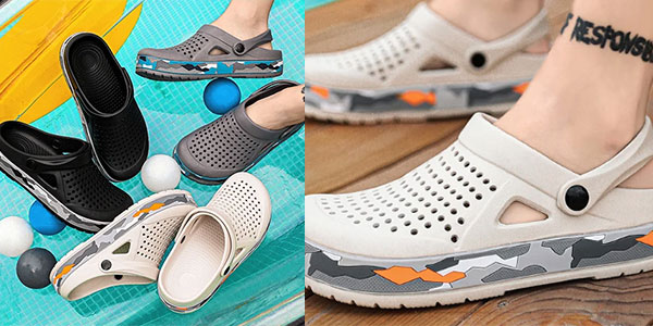 Zuecos de tipo Crocs para hombre baratos